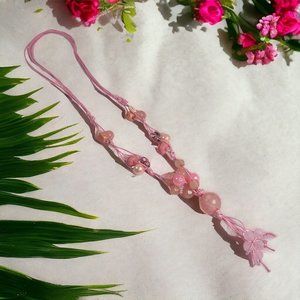 Necklace Jewelry 28 to 44 Inch Length Plastic Gem Costume Beach Core Baby Pink